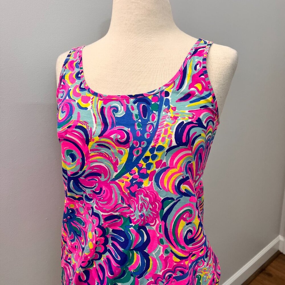 Lilly Pulitzer Kinsey Tank Top In Multi Psychedelic Sunshine Sz XXS - Picture 11 of 11